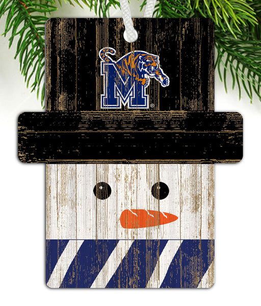 Memphis Tigers 0980-Snowman Ornament 4.5in
