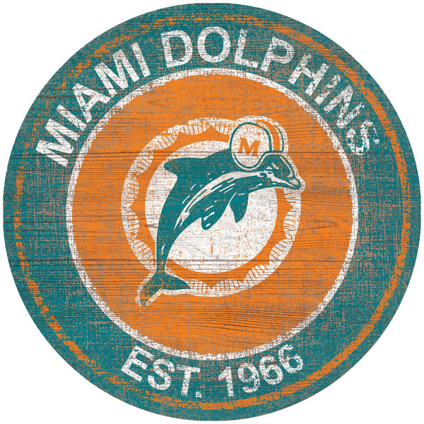 Miami Dolphins 0744-Heritage Logo Round