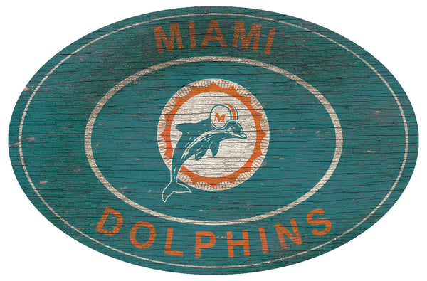 Miami Dolphins 0801-46in Heritage Logo Oval