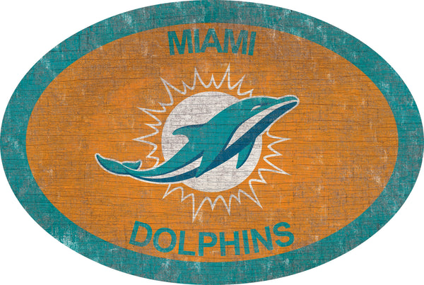 Miami Dolphins 0805-46in Team Color Oval