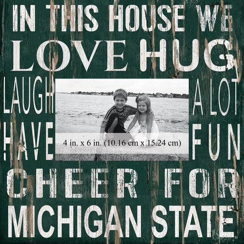 Michigan State Spartans 0734-In This House 10x10 Frame