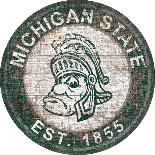 Michigan State Spartans 0744-Heritage Logo Round