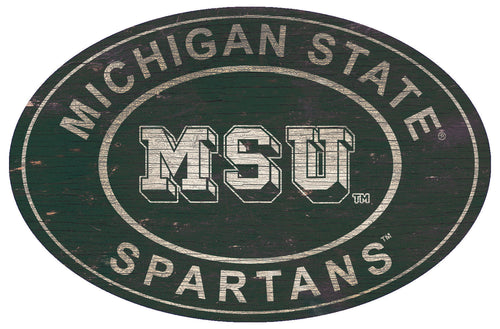 Michigan State Spartans 0801-46in Heritage Logo Oval