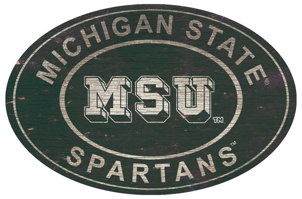 Michigan State Spartans 0801-46in Heritage Logo Oval