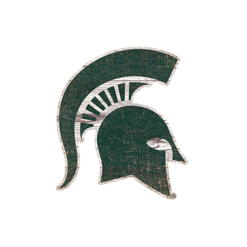 Michigan State Spartans 0843-Distressed Logo Cutout 24in