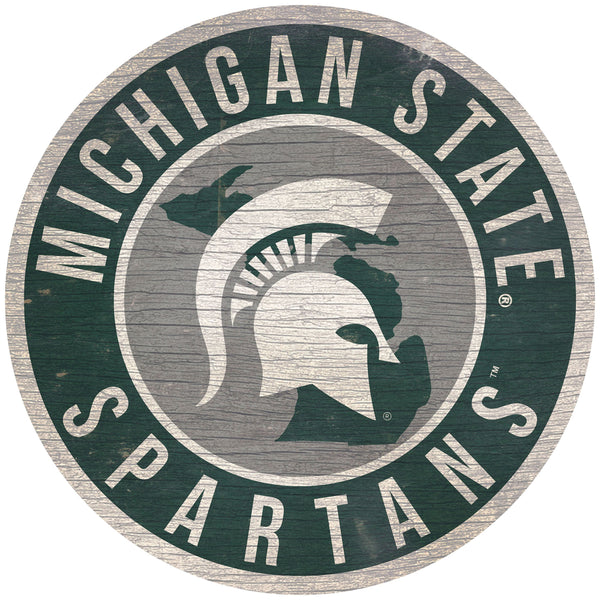 Michigan State Spartans 0866-12in Circle w/State