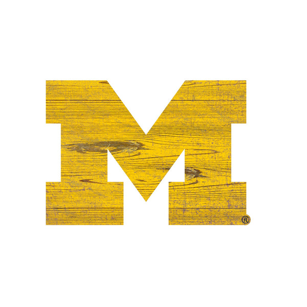 Michigan Wolverines 0843-Distressed Logo Cutout 24in