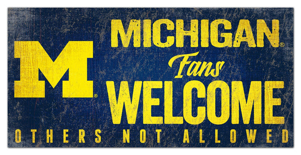 Michigan Wolverines 0847-Fans Welcome 6x12