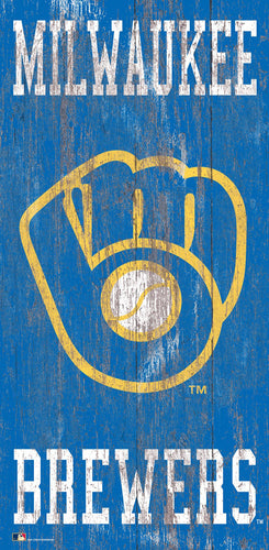 Milwaukee Brewers 0786-Heritage Logo w/ Team Name 6x12