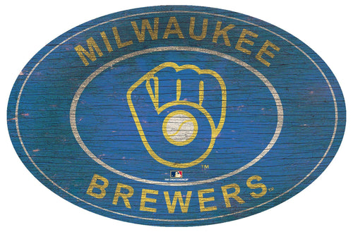 Milwaukee Brewers 0801-46in Heritage Logo Oval