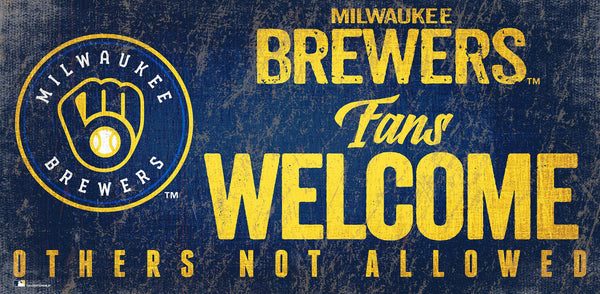 Milwaukee Brewers 0847-Fans Welcome 6x12