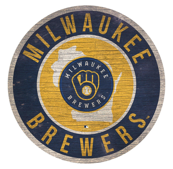 Milwaukee Brewers 0866-12in Circle w/State