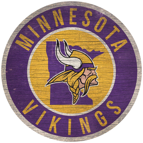 Minnesota Vikings 0866-12in Circle w/State