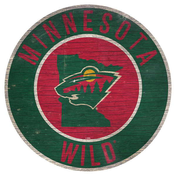 Minnesota Wild 0866-12in Circle w/State