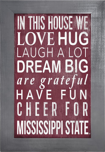 Mississippi State Bulldogs 0725-Color In This House 11x19