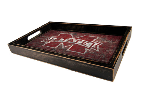 Mississippi State Bulldogs 0760-Distressed Tray w/ Team Color