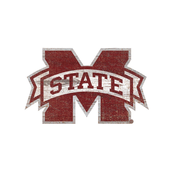 Mississippi State Bulldogs 0843-Distressed Logo Cutout 24in