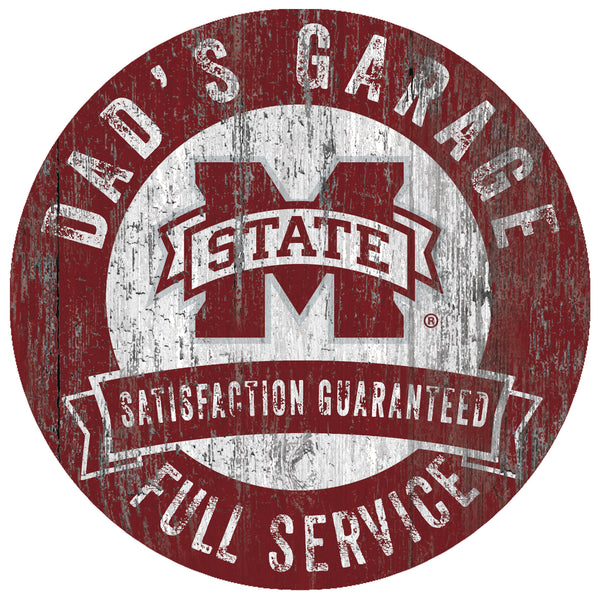 Mississippi State Bulldogs 0862-12in Dad's Garage Circle