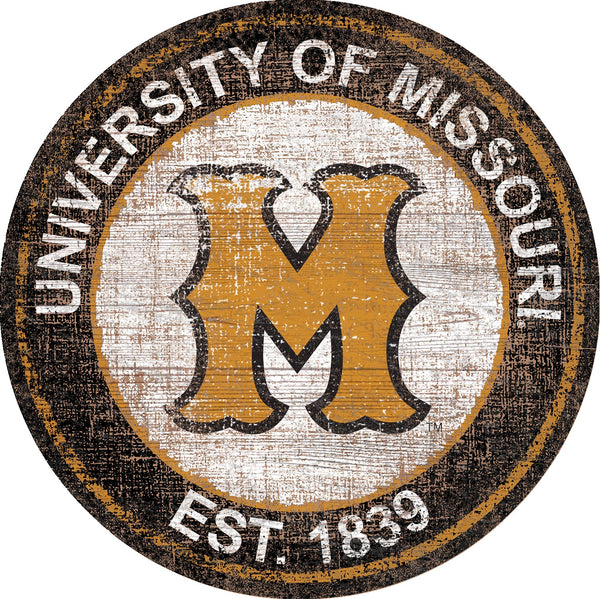 Missouri Tigers 0744-Heritage Logo Round