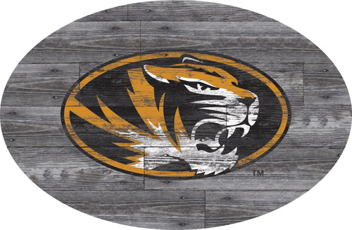 Missouri Tigers 0773-46in Distressed Wood Oval