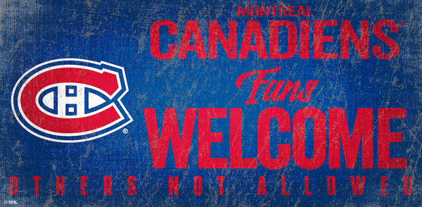 Montreal Canadiens 0847-Fans Welcome 6x12