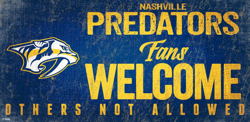 Nashville Predators 0847-Fans Welcome 6x12