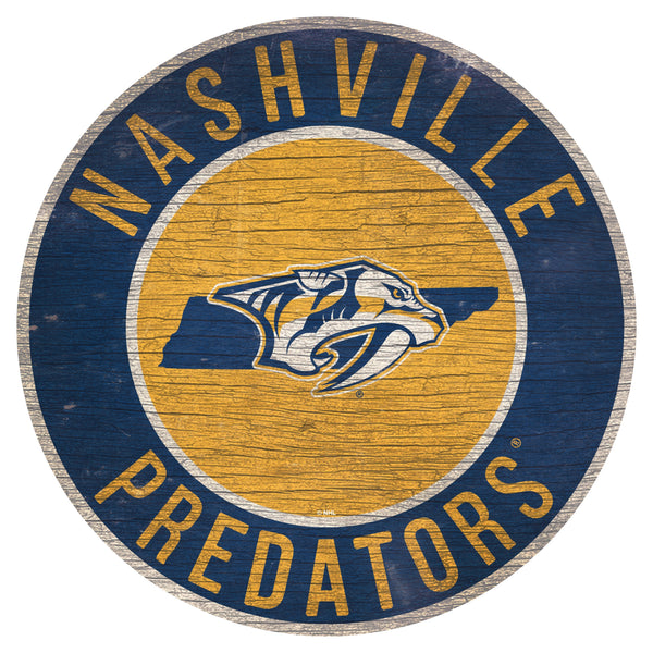 Nashville Predators 0866-12in Circle w/State