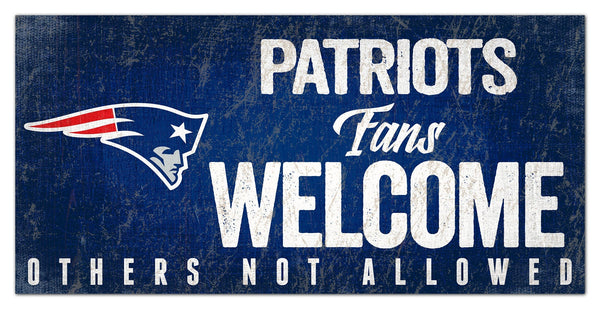 New England Patriots 0847-Fans Welcome 6x12
