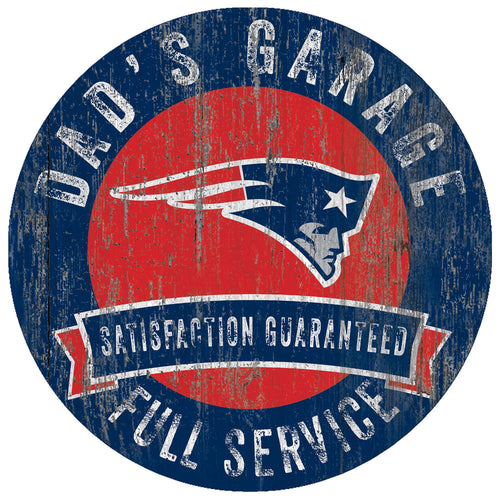 New England Patriots 0862-12in Dad's Garage Circle