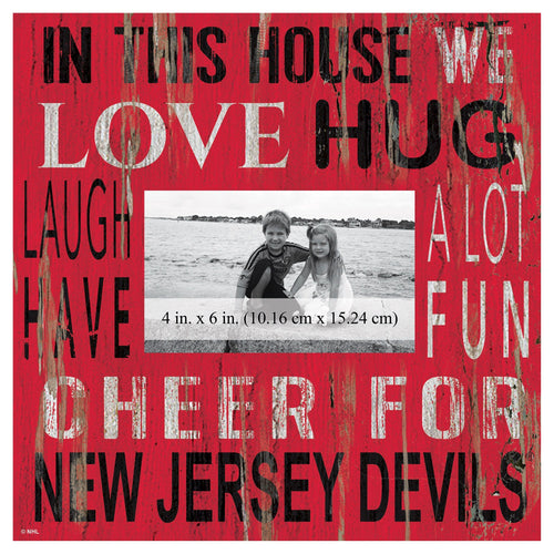 New Jersey Devils 0734-In This House 10x10 Frame