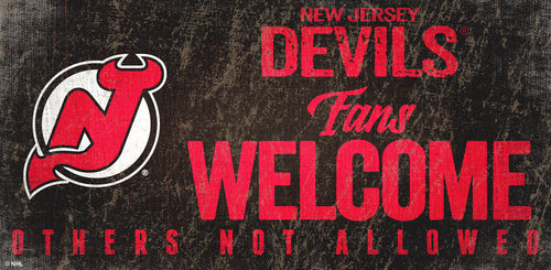 New Jersey Devils 0847-Fans Welcome 6x12
