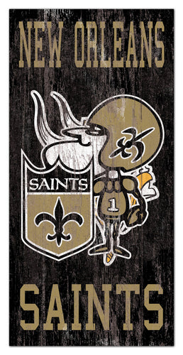 New Orleans Saints 0786-Heritage Logo w/ Team Name 6x12