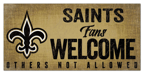 New Orleans Saints 0847-Fans Welcome 6x12