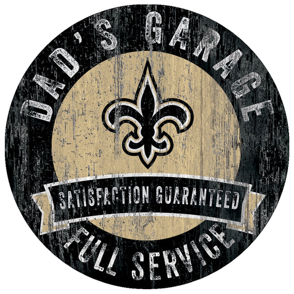 New Orleans Saints 0862-12in Dad's Garage Circle