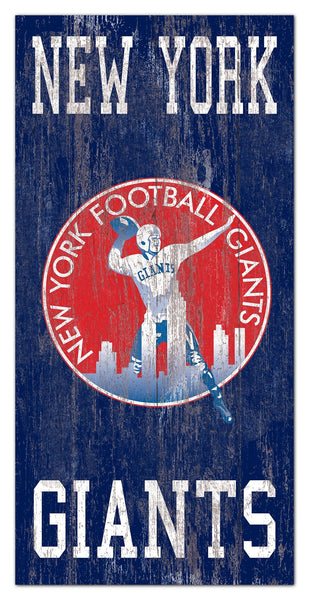 New York Giants 0786-Heritage Logo w/ Team Name 6x12