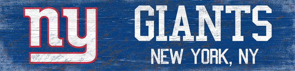 New York Giants 0846-Team Name 6x24