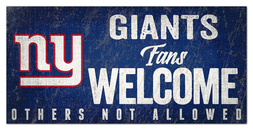 New York Giants 0847-Fans Welcome 6x12