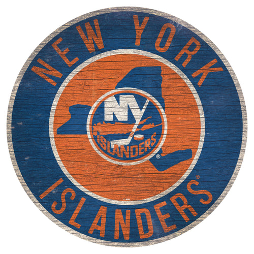 New York Islanders 0866-12in Circle w/State