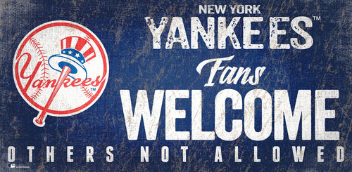 New York Yankees 0847-Fans Welcome 6x12