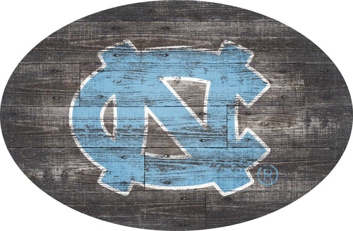 North Carolina Tar Heels 0773-46in Distressed Wood Oval