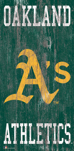 Oakland Athletics 0786-Heritage Logo w/ Team Name 6x12