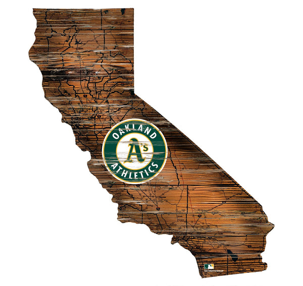 Oakland Athletics 0894-Road Map Mini State 12in