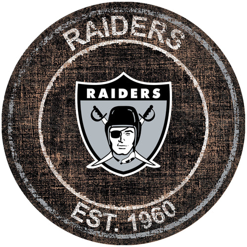 Oakland Raiders 0744-Heritage Logo Round