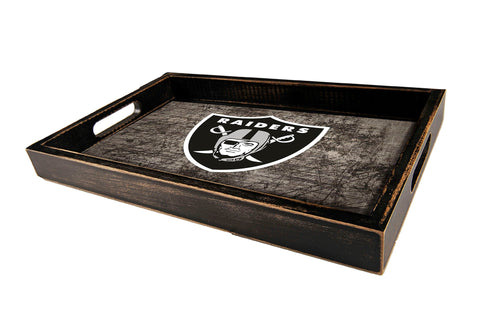 Oakland Raiders 0760-Distressed Tray w/ Team Color