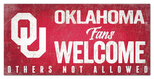 Oklahoma Sooners 0847-Fans Welcome 6x12