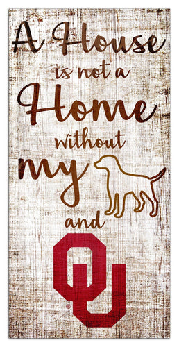 Oklahoma Sooners 0867-A House is not a Home 6x12