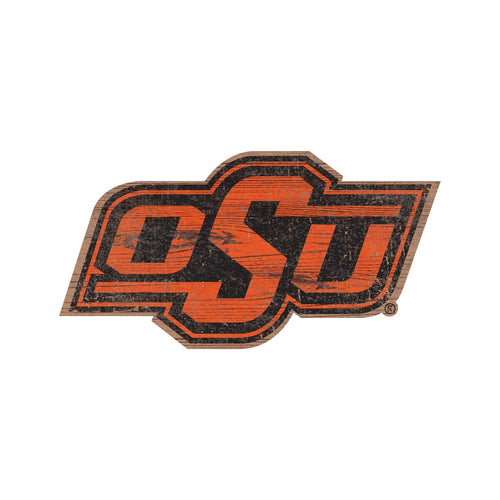 Oklahoma State Cowboys 0843-Distressed Logo Cutout 24in