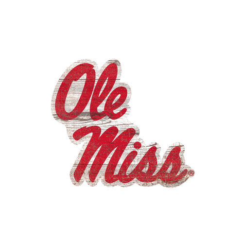 Ole Miss Rebels 0843-Distressed Logo Cutout 24in