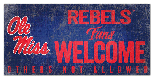 Ole Miss Rebels 0847-Fans Welcome 6x12