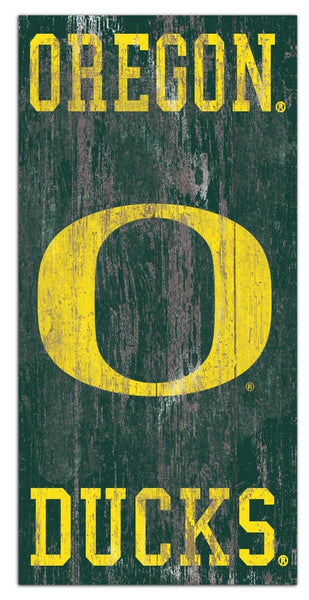 Oregon Ducks 0786-Heritage Logo w/ Team Name 6x12